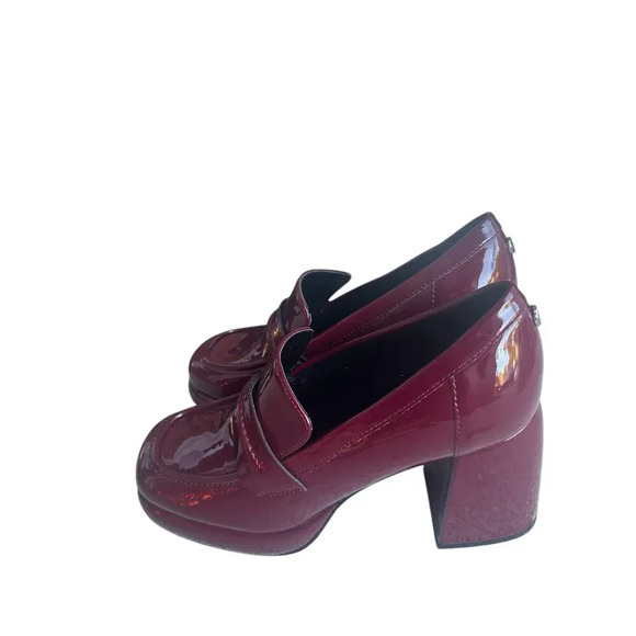 Nine West Women's Verge Loafer Pump Block Heel Squared Toe. Classic Look. SZ-8.5 - Picture 3 of 6